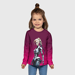 Лонгслив детский Beauty cyber Barbie - ai art fantasy, цвет: 3D-принт — фото 2