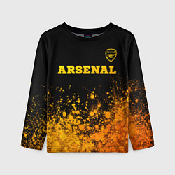 Лонгслив детский Arsenal - gold gradient посередине, цвет: 3D-принт