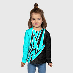 Лонгслив детский Mint graffiti, цвет: 3D-принт — фото 2