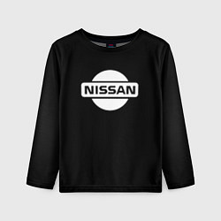 Лонгслив детский Nissan logo white, цвет: 3D-принт