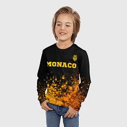 Лонгслив детский Monaco - gold gradient посередине, цвет: 3D-принт — фото 2