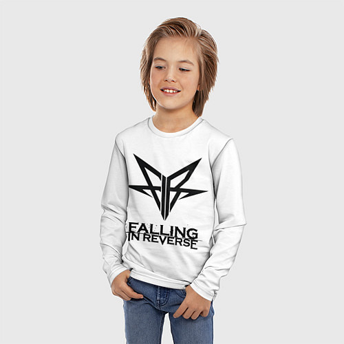 Детский лонгслив Falling in Reverse band logo / 3D-принт – фото 3