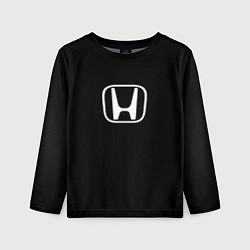 Лонгслив детский Honda white logo, цвет: 3D-принт