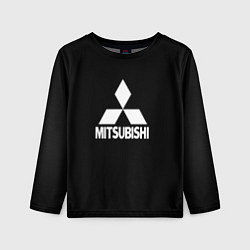 Лонгслив детский Mitsubishi logo white, цвет: 3D-принт