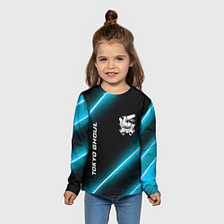 Лонгслив детский Tokyo Ghoul неоновые лампы, цвет: 3D-принт — фото 2