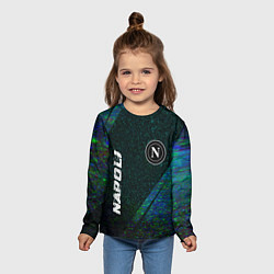 Лонгслив детский Napoli glitch blue, цвет: 3D-принт — фото 2