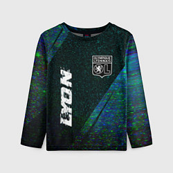 Детский лонгслив Lyon glitch blue