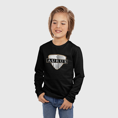 Детский лонгслив Aurus logo / 3D-принт – фото 3