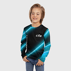 Лонгслив детский Counter-Strike 2 неоновые лампы, цвет: 3D-принт — фото 2