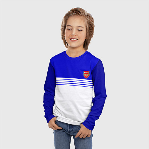 Детский лонгслив Arsenal fc sport geometry / 3D-принт – фото 3