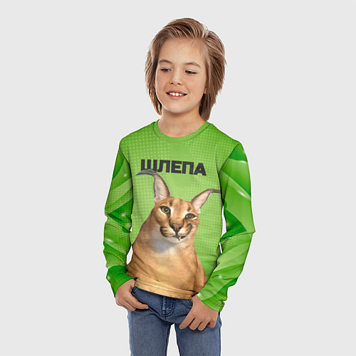 Детский лонгслив Крупный Шлепа / 3D-принт – фото 3