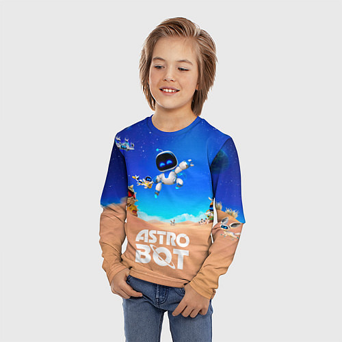 Детский лонгслив Astro bot персонажи / 3D-принт – фото 3