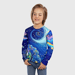 Лонгслив детский Звездный лес, цвет: 3D-принт — фото 2