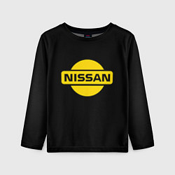 Лонгслив детский Nissan yellow logo, цвет: 3D-принт