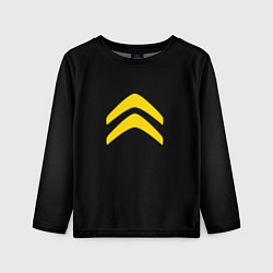 Лонгслив детский Citroen logo yellow, цвет: 3D-принт