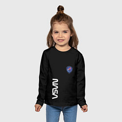 Лонгслив детский Nasa space steel, цвет: 3D-принт — фото 2