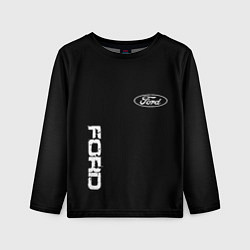 Лонгслив детский Ford logo white steel, цвет: 3D-принт