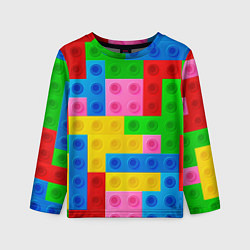 Лонгслив детский Блоки цветового конструктора, цвет: 3D-принт