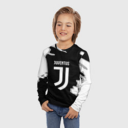 Лонгслив детский Juventus fc краски, цвет: 3D-принт — фото 2