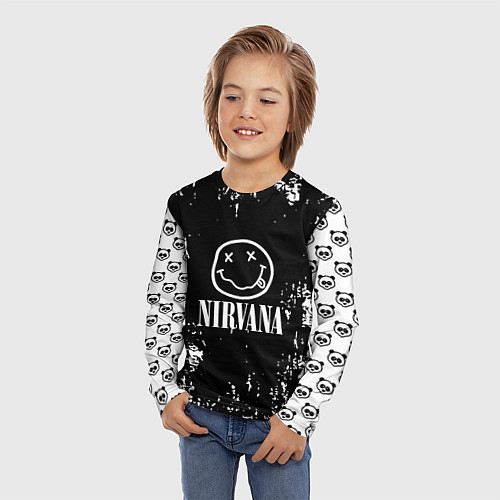 Детский лонгслив Nirvana teddy / 3D-принт – фото 3