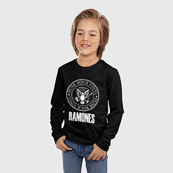 Лонгслив детский Ramones rock logo, цвет: 3D-принт — фото 2