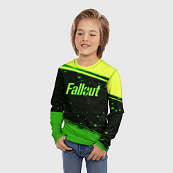 Лонгслив детский Fallout toxic line, цвет: 3D-принт — фото 2