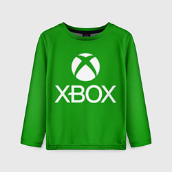 Лонгслив детский X-box logo green, цвет: 3D-принт
