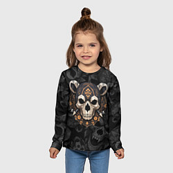 Лонгслив детский Череп медведя, цвет: 3D-принт — фото 2