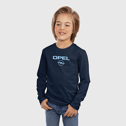 Детский лонгслив Opel тёмно-синий / 3D-принт – фото 3