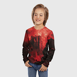 Лонгслив детский Путник под багровым замком, цвет: 3D-принт — фото 2