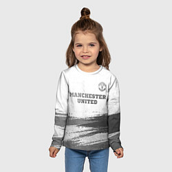 Лонгслив детский Manchester United - white gradient посередине, цвет: 3D-принт — фото 2