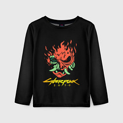 Лонгслив детский Cyberpunk 2077 logo, цвет: 3D-принт