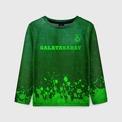 Лонгслив детский Galatasaray - green gradient посередине, цвет: 3D-принт