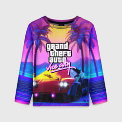 Лонгслив детский Vice city retro wave Lambo, цвет: 3D-принт