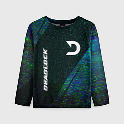 Детский лонгслив Deadlock glitch blue