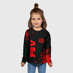 Лонгслив детский PSV - red gradient вертикально, цвет: 3D-принт — фото 2