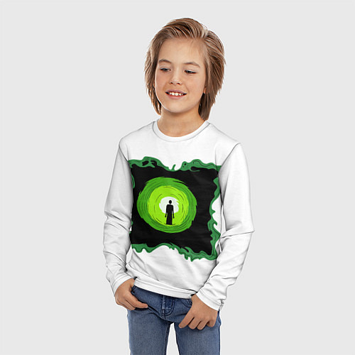 Детский лонгслив Одинокий пришелец / 3D-принт – фото 3