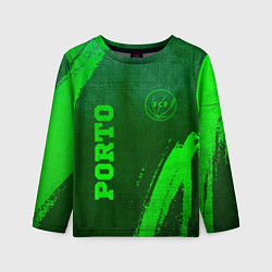 Детский лонгслив Porto - green gradient вертикально