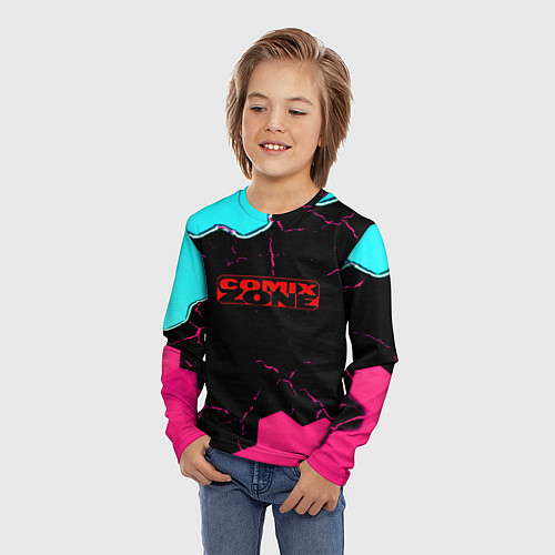 Детский лонгслив Comix zone hexagon / 3D-принт – фото 3