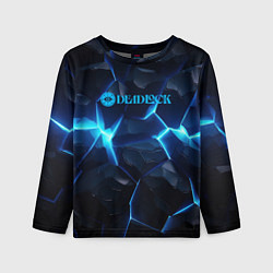 Лонгслив детский Deadlock logo синий лого, цвет: 3D-принт