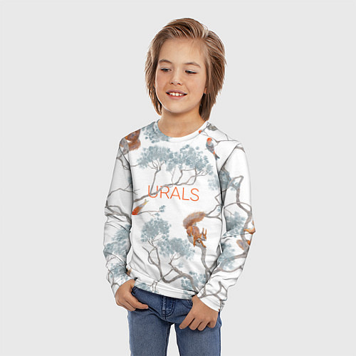 Детский лонгслив Уральский паттерн / 3D-принт – фото 3