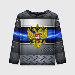 Лонгслив детский Нано Россия герб, цвет: 3D-принт