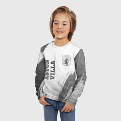 Лонгслив детский Aston Villa - white gradient вертикально, цвет: 3D-принт — фото 2