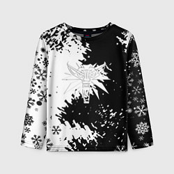 Лонгслив детский Ведьмак снежинки, цвет: 3D-принт