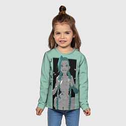Лонгслив детский Джинкс из Аркейн, цвет: 3D-принт — фото 2