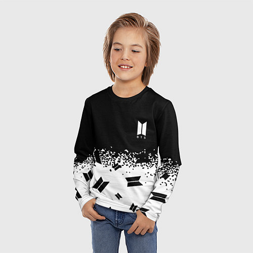 Детский лонгслив Marshmello dj pattern краски / 3D-принт – фото 3