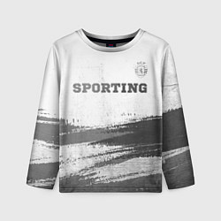 Лонгслив детский Sporting - white gradient посередине, цвет: 3D-принт