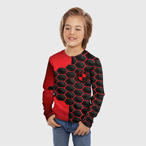 Детский лонгслив BMW abstract auto / 3D-принт – фото 3