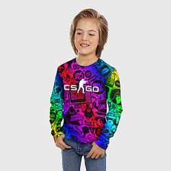 Лонгслив детский CSGO tv show, цвет: 3D-принт — фото 2