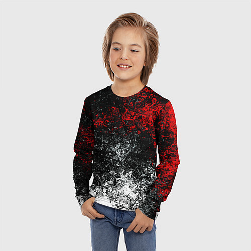 Детский лонгслив Краски брызги / 3D-принт – фото 3